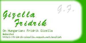 gizella fridrik business card